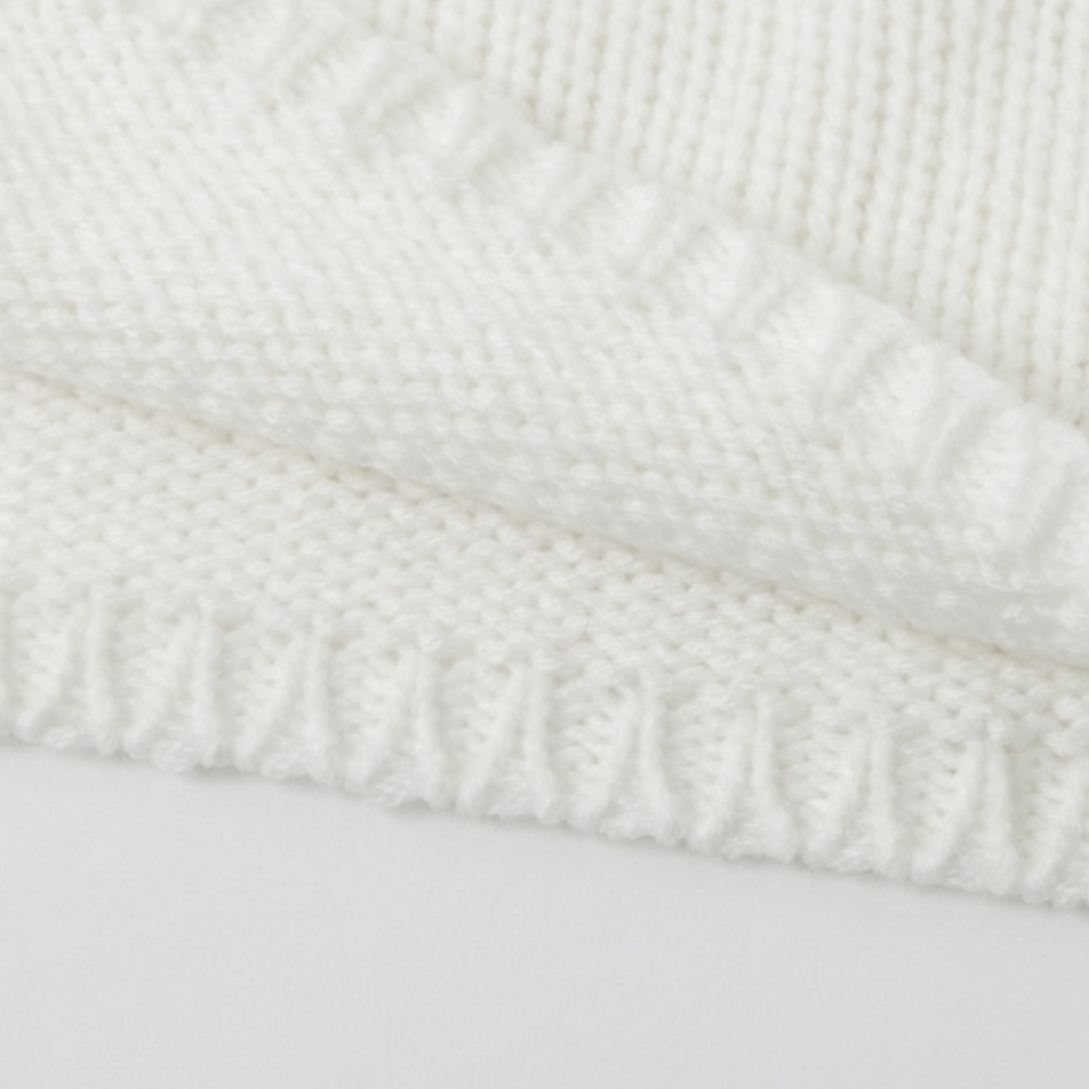 Multi Color Stripe Knit Sweater Off White Dress - Picture 13 of 14